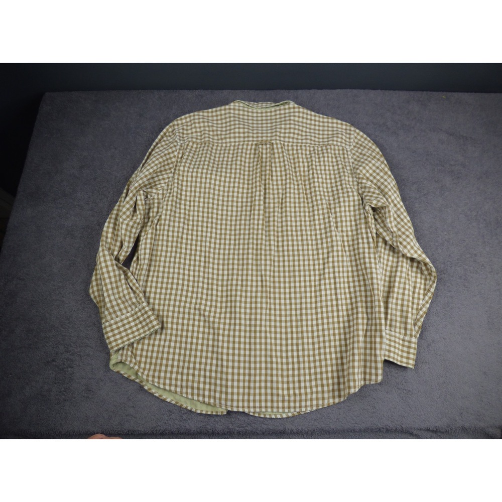 Tommy Bahama Jeans Mens XXL Gingham Check Button Down Shirt Tan Island Modern - Picture 8 of 8